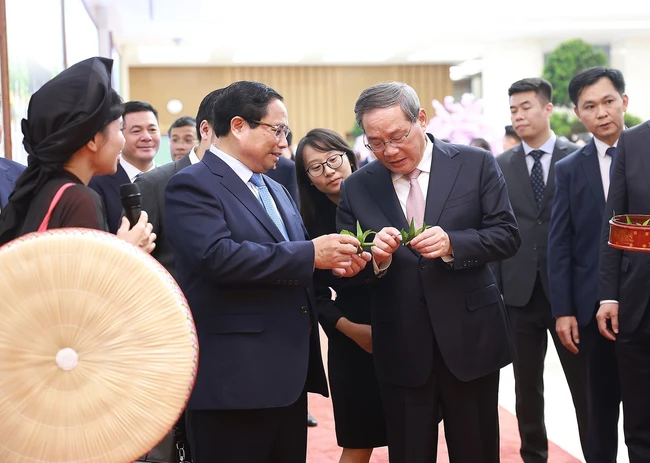 Thủ tướng Phạm Minh Chính và Thủ tướng Trung Quốc Lý Cường cùng thưởng thức văn hoá truyền thống Việt Nam - Ảnh 5.