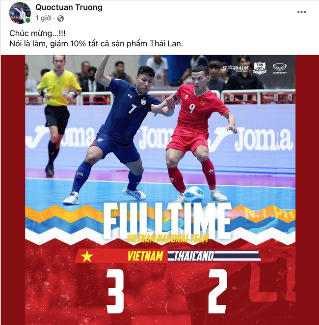 Thắng sốc Thái Lan, cựu HLV futsal Việt Nam "chơi lớn"  - Ảnh 1.