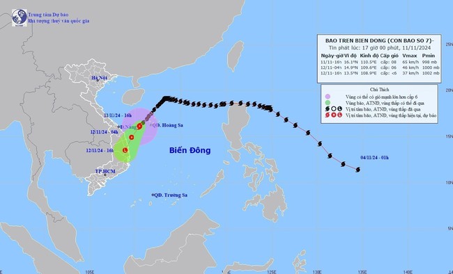 Tin bão trên biển Đông: Cơn bão số 7 - Ảnh 1.