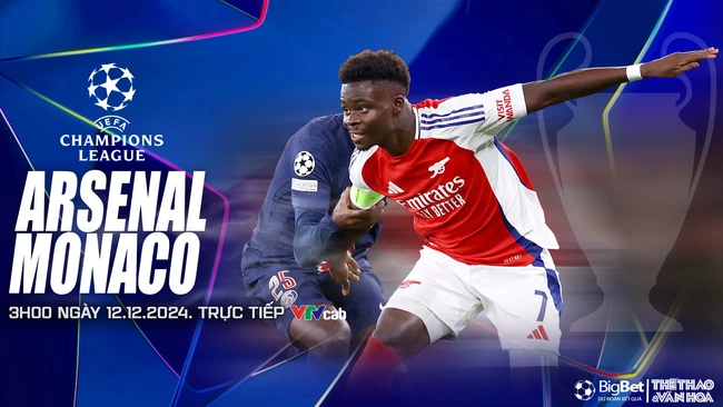 Nhận định, soi tỷ lệ Arsenal vs Monaco 03h00 ngày 12/12, cúp C1 châu Âu - Ảnh 1.