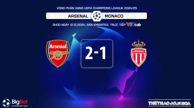 Nhận định, soi tỷ lệ Arsenal vs Monaco 03h00 ngày 12/12, cúp C1 châu Âu - Ảnh 12.