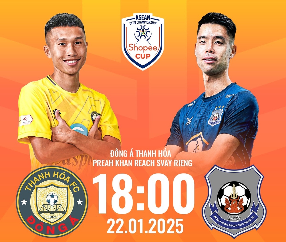 Link xem trực tiếp bóng đá Thanh Hóa vs Svay Rieng 18h00 hôm nay, vòng bảng ASEAN Shopee Cup  - Ảnh 2.